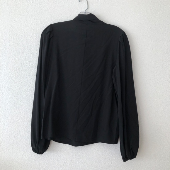 PROLOGUE Black High Neck Blouse with Puff Sleeves SZ XS Lightly Worn - Picture 2 of 4